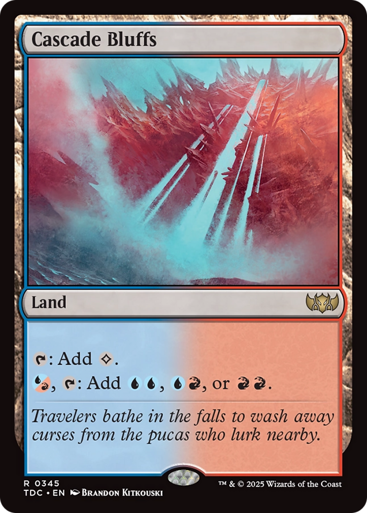 Cascade Bluffs [Tarkir: Dragonstorm Commander] | Dragon's Lair Comics and Fantasy Houston TX