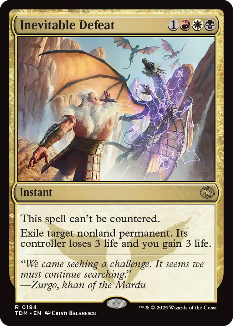 Inevitable Defeat [Tarkir: Dragonstorm] | Dragon's Lair Comics and Fantasy Houston TX