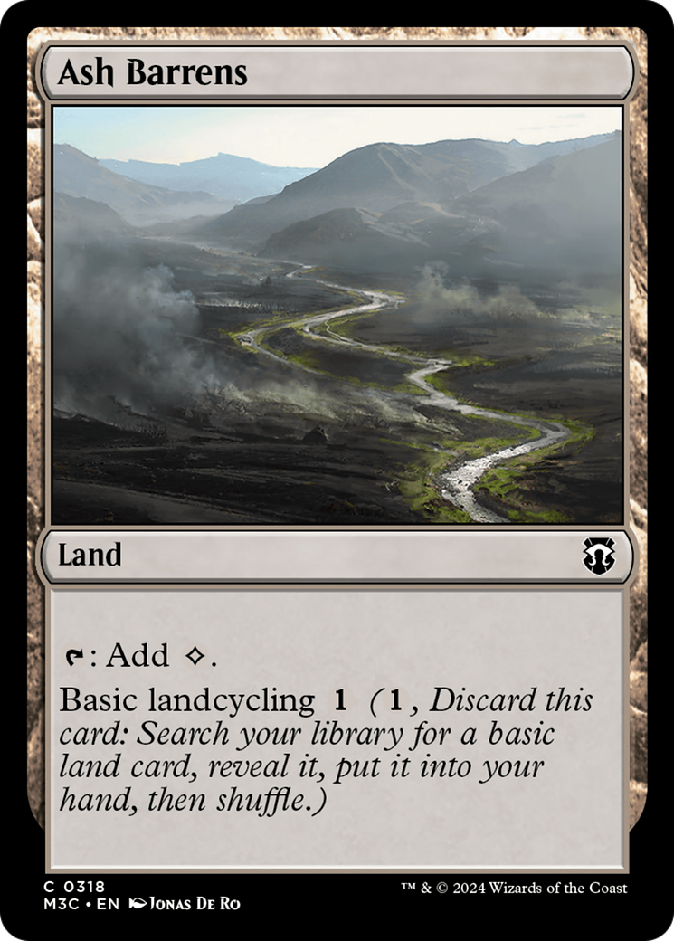 Ash Barrens (Ripple Foil) [Modern Horizons 3 Commander] | Dragon's Lair Comics and Fantasy Houston TX