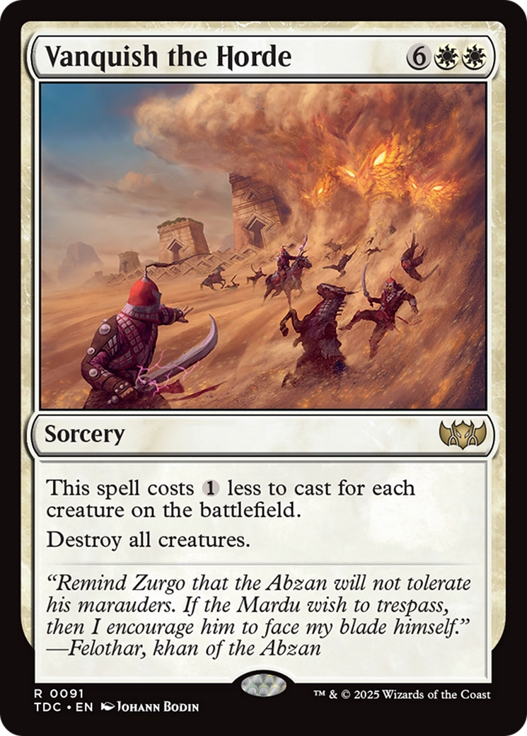 Vanquish the Horde [Tarkir: Dragonstorm Commander] | Dragon's Lair Comics and Fantasy Houston TX