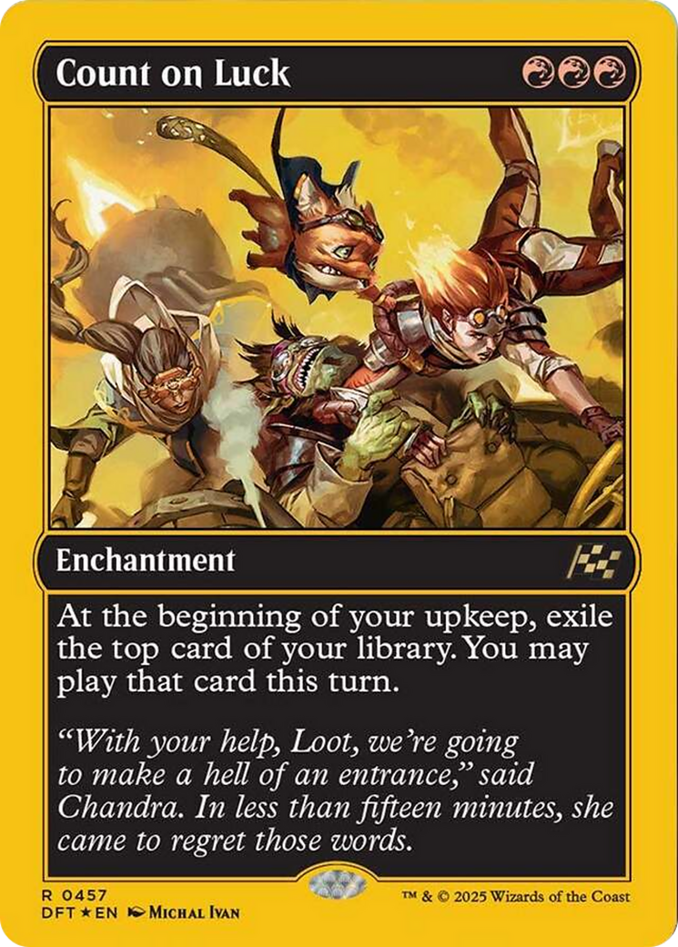 Count on Luck (First-Place Foil) [Aetherdrift] | Dragon's Lair Comics and Fantasy Houston TX