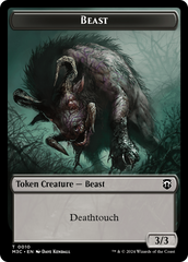 Beast (0010) (Ripple Foil) // Shapeshifter (0008) Double-Sided Token [Modern Horizons 3 Commander Tokens] | Dragon's Lair Comics and Fantasy Houston TX