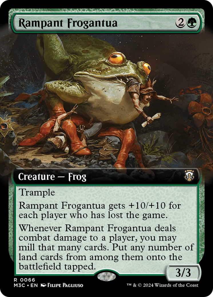 Rampant Frogantua (Extended Art) [Modern Horizons 3 Commander] | Dragon's Lair Comics and Fantasy Houston TX
