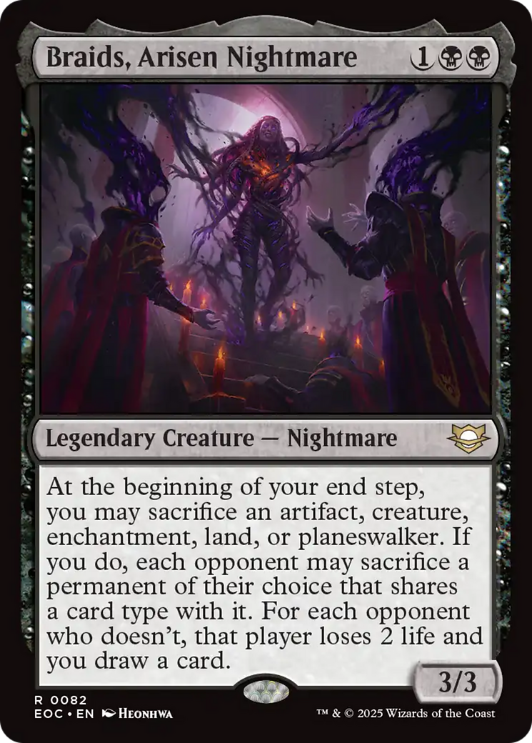 Braids, Arisen Nightmare [Edge of Eternities Commander] | Dragon's Lair Comics and Fantasy Houston TX