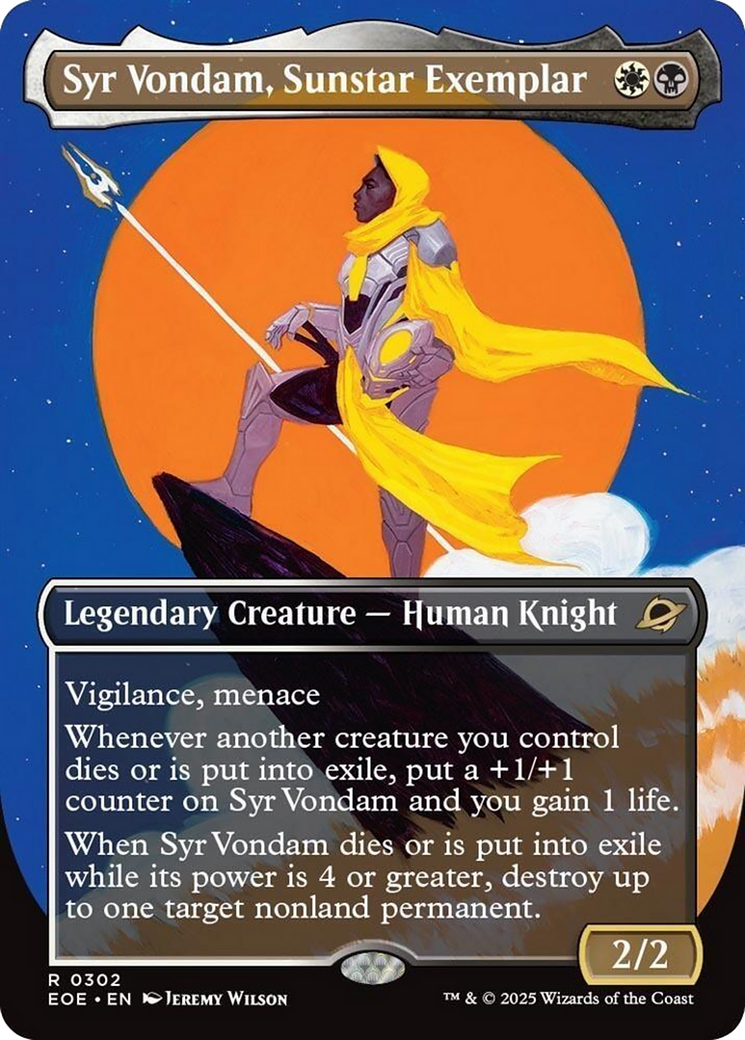 Syr Vondam, Sunstar Exemplar (Borderless) [Edge of Eternities] | Dragon's Lair Comics and Fantasy Houston TX