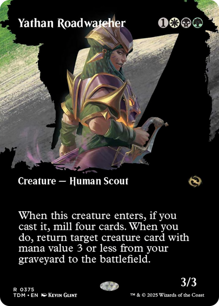 Yathan Roadwatcher (Borderless) [Tarkir: Dragonstorm] | Dragon's Lair Comics and Fantasy Houston TX