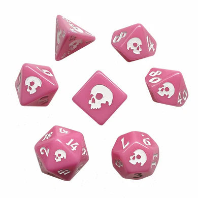 Black Oak Workshop Pink Death Poly 7 Dice Set | Odin's Place