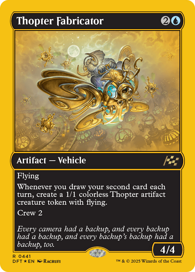 Thopter Fabricator (First-Place Foil) [Aetherdrift] | Dragon's Lair Comics and Fantasy Houston TX