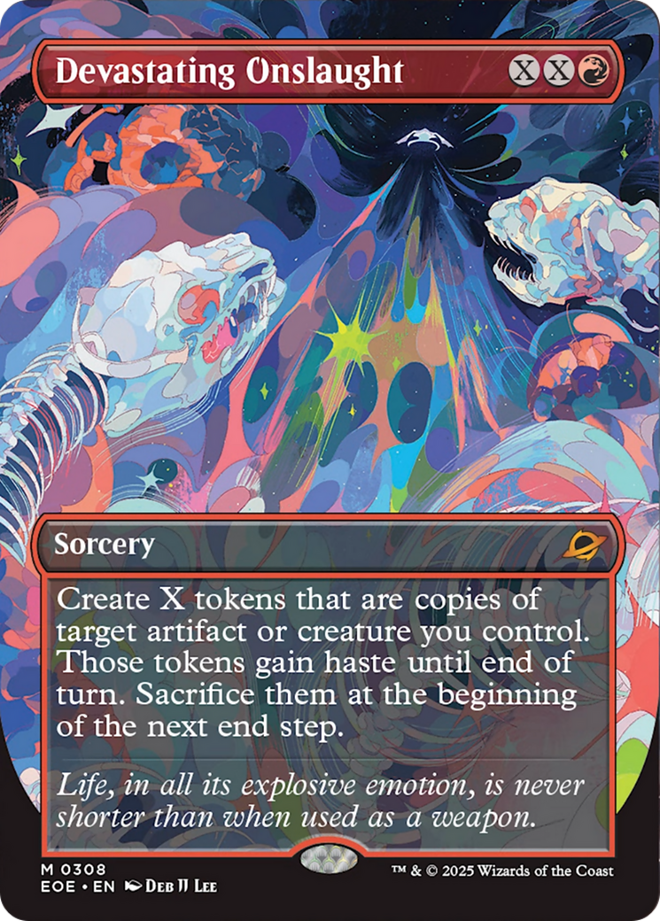 Devastating Onslaught (Borderless) [Edge of Eternities] | Dragon's Lair Comics and Fantasy Houston TX