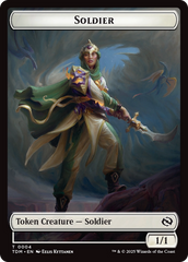 Solider (0004) // Solider (0005) Double-Sided Token [Tarkir: Dragonstorm Tokens] | Dragon's Lair Comics and Fantasy Houston TX