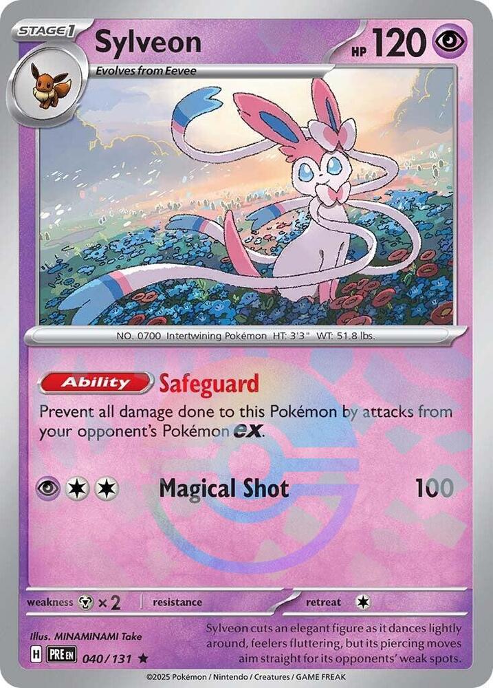 Sylveon (040/131) (Poke Ball Pattern) [Scarlet & Violet: Prismatic Evolutions] | Dragon's Lair Comics and Fantasy Houston TX
