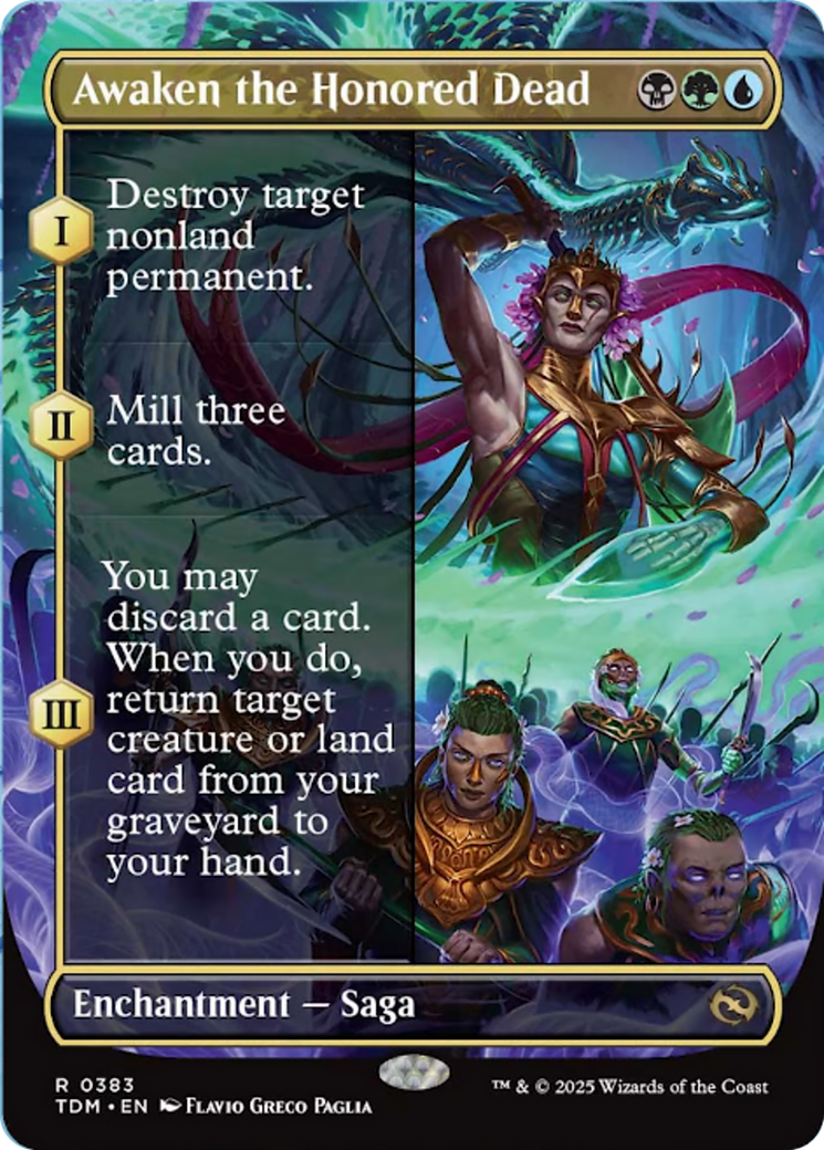 Awaken the Honored Dead (Borderless) [Tarkir: Dragonstorm] | Dragon's Lair Comics and Fantasy Houston TX
