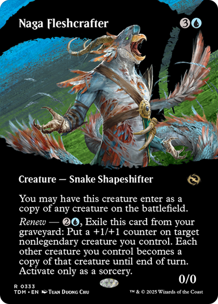 Naga Fleshcrafter (Borderless) [Tarkir: Dragonstorm] | Dragon's Lair Comics and Fantasy Houston TX