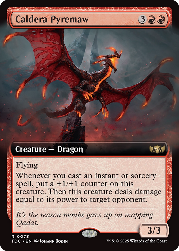 Caldera Pyremaw (Extended Art) [Tarkir: Dragonstorm Commander] | Dragon's Lair Comics and Fantasy Houston TX