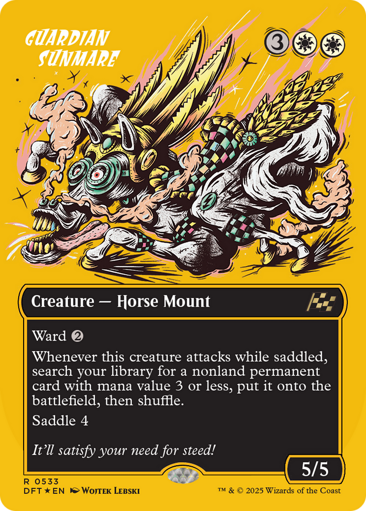 Guardian Sunmare (Borderless) (First-Place Foil) [Aetherdrift] | Dragon's Lair Comics and Fantasy Houston TX