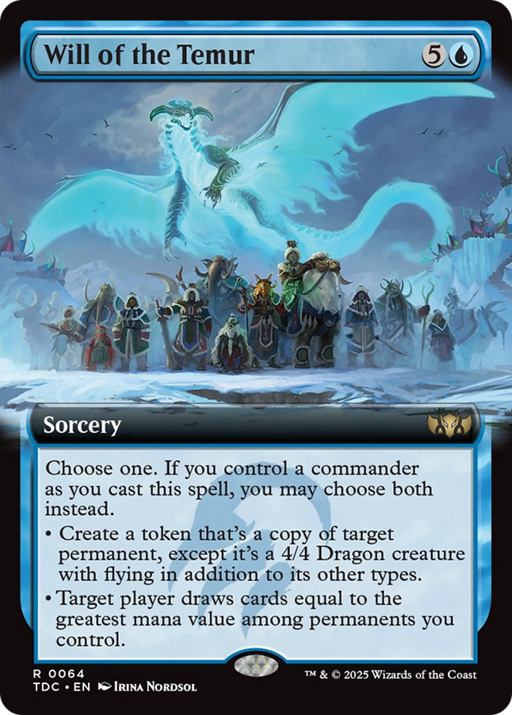 Will of the Temur (Extended Art) [Tarkir: Dragonstorm Commander] | Dragon's Lair Comics and Fantasy Houston TX