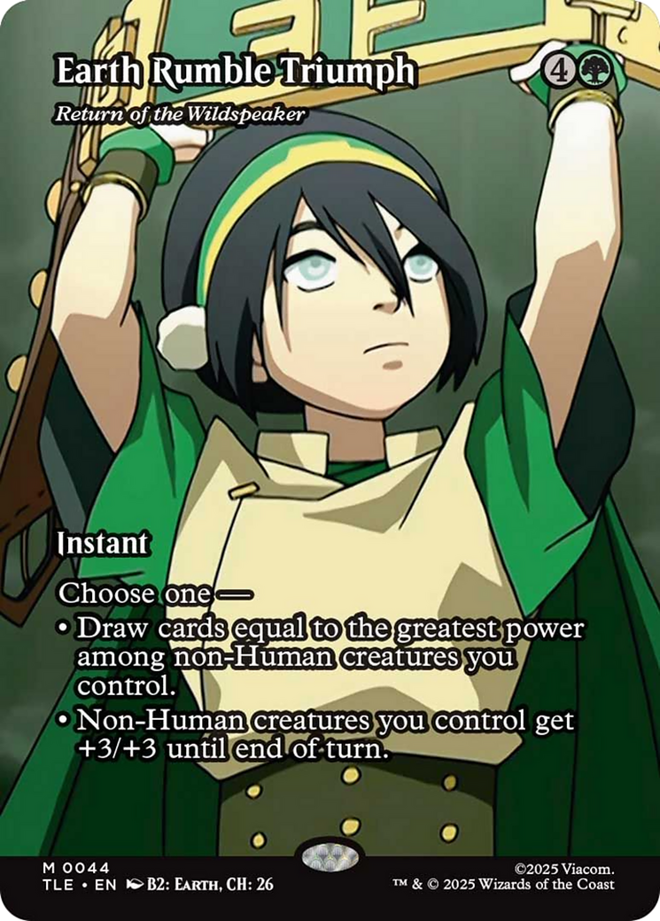 Earth Rumble Triumph - Return of the Wildspeaker (Borderless) [Avatar: The Last Airbender: Eternal-Legal] | Dragon's Lair Comics and Fantasy Houston TX