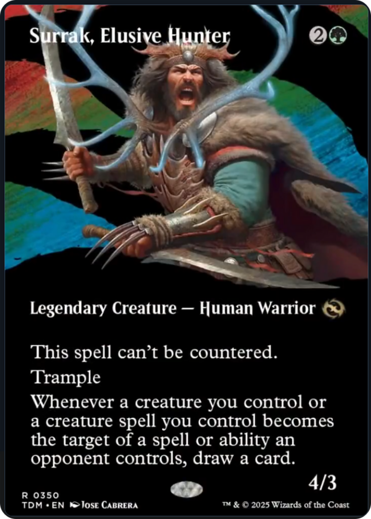 Surrak, Elusive Hunter (Borderless) [Tarkir: Dragonstorm] | Dragon's Lair Comics and Fantasy Houston TX