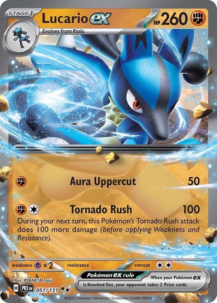 Lucario ex (051/131) [Scarlet & Violet: Prismatic Evolutions] | Dragon's Lair Comics and Fantasy Houston TX