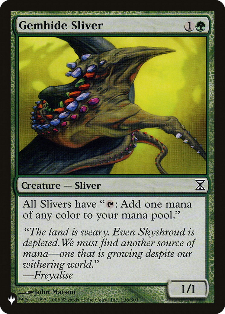 Gemhide Sliver [The List] | Dragon's Lair Comics and Fantasy Houston TX