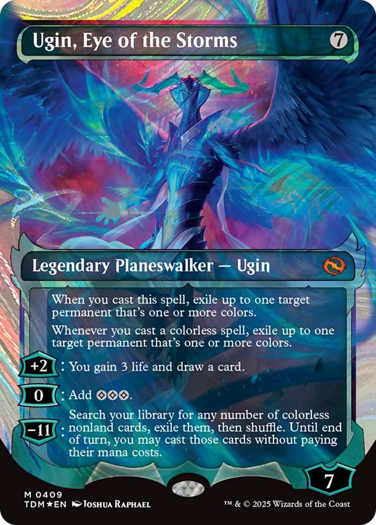 Ugin, Eye of the Storms (Showcase) (Halo Foil) [Tarkir: Dragonstorm] | Dragon's Lair Comics and Fantasy Houston TX