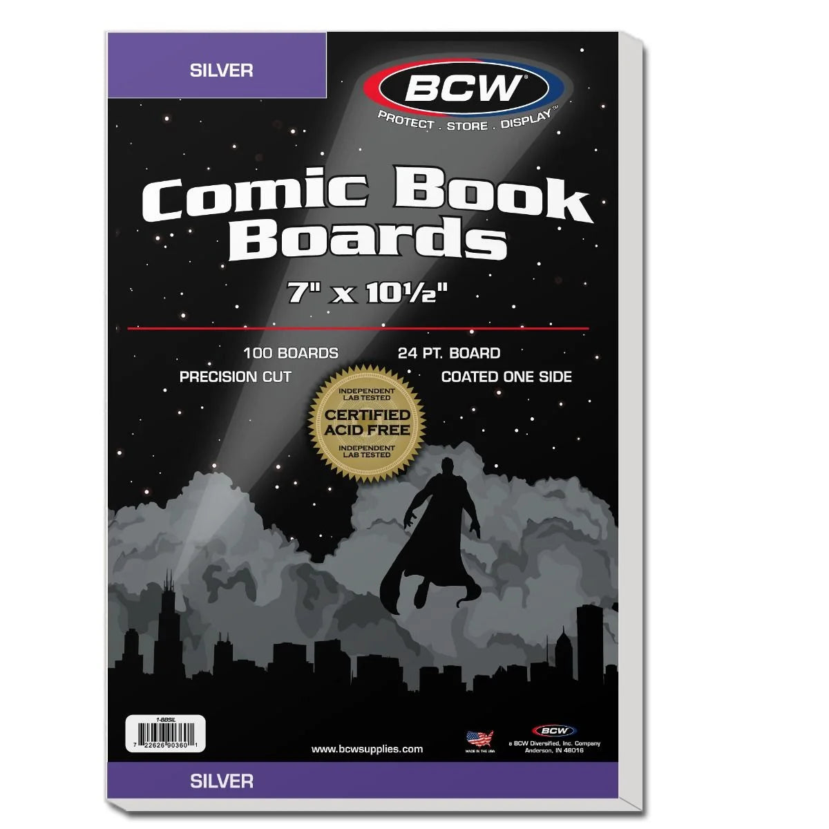 BCW 100 count Silver Comic Boards | Odin's Place