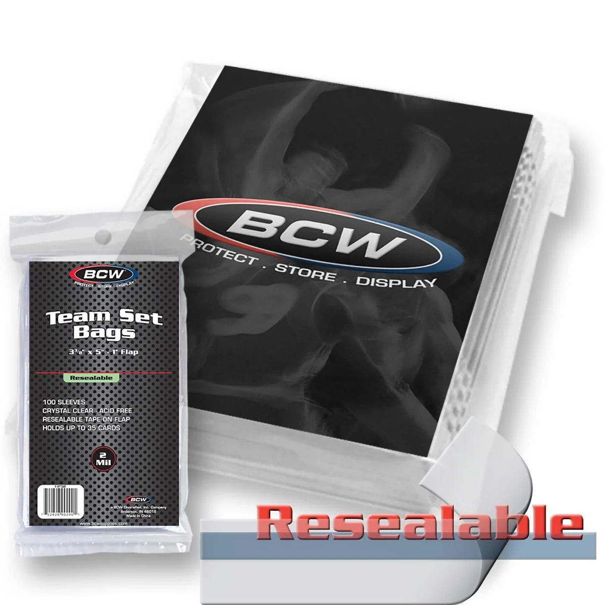 BCW Resealable Team Set Bags 100 ct | Odin's Place