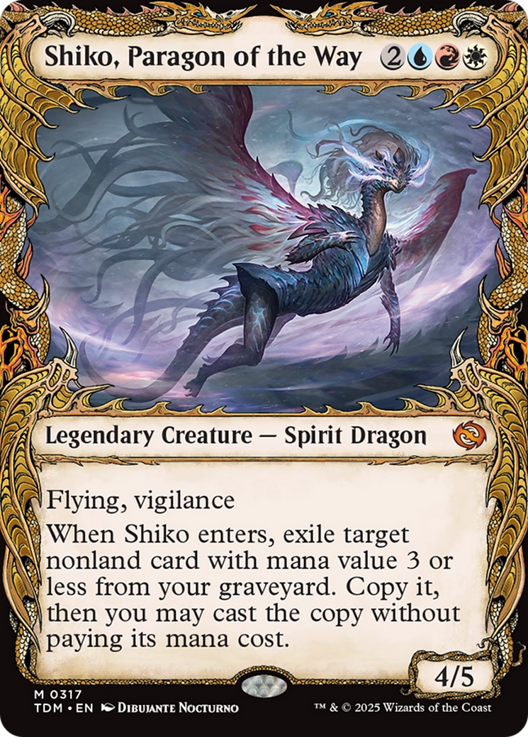 Shiko, Paragon of the Way (Showcase) [Tarkir: Dragonstorm] | Dragon's Lair Comics and Fantasy Houston TX
