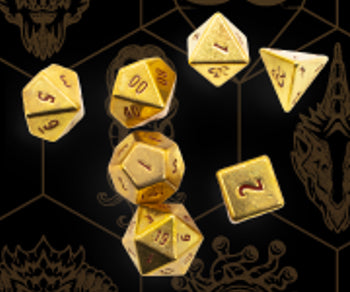 Dungeons & Dragons RPG: 50th Anniversary 7RPG Heavy Metal Dice | Odin's Place