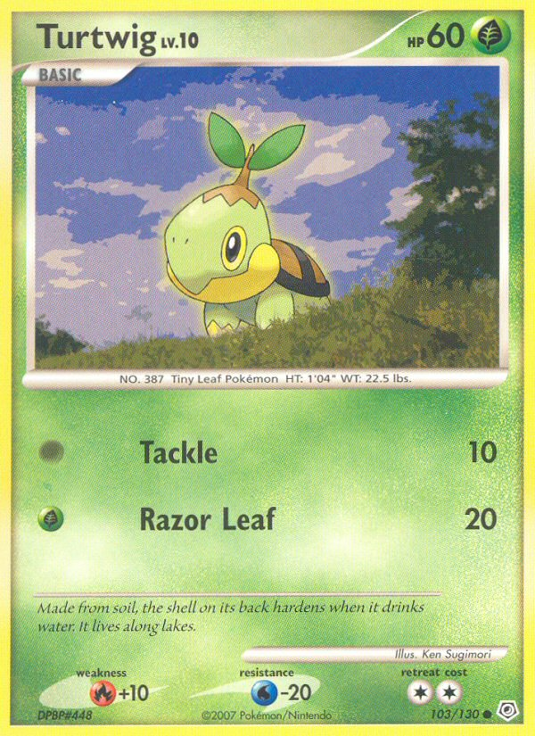 Turtwig (103/130) (Cosmos Holofoil) [Diamond & Pearl: Base Set] | Odin's Place