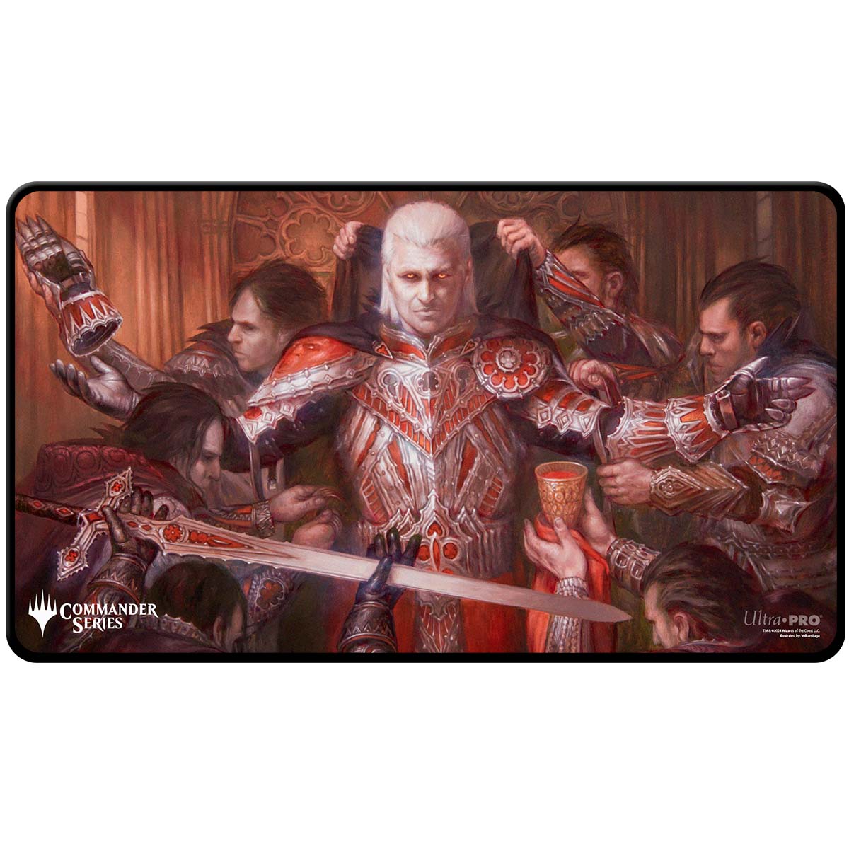 Magic the Gathering CCG: Commander Series - Release 3 - Enemy Color - Q3 2024 Black Stitched Playmat Edgar - Fan Vote | Odin's Lair