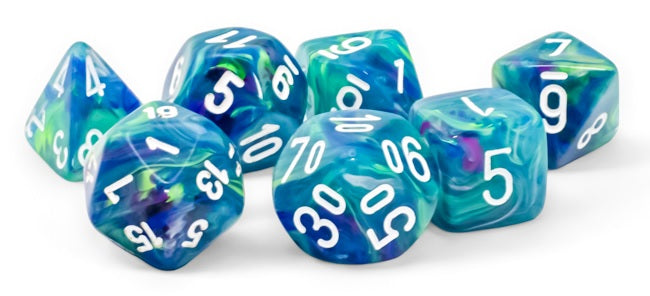 Festive: Mega-hedral Waterlily/white 7-Die Set | Odin's Place