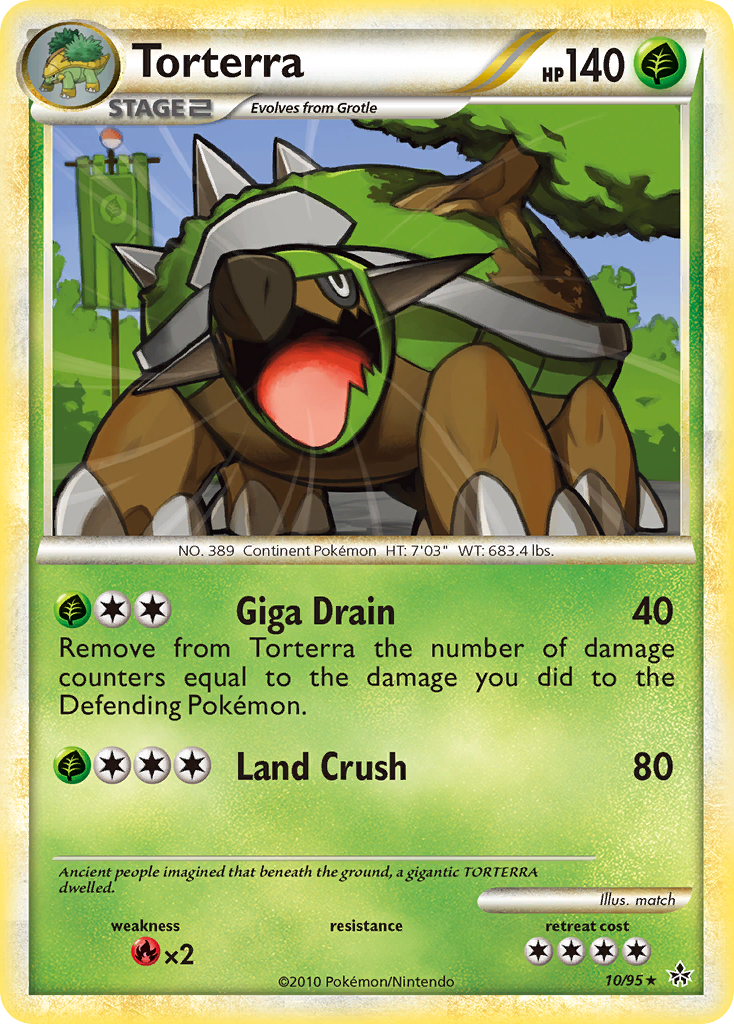Torterra (10/95) (Cracked Ice Holo) [HeartGold & SoulSilver: Unleashed] | Odin's Place