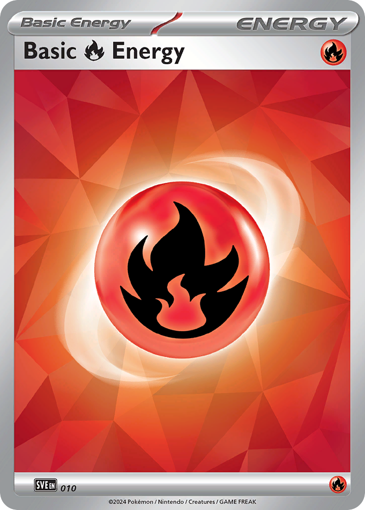 Basic Fire Energy (010) (Cracked Ice Holo) [Scarlet & Violet: Stellar Crown] | Odin's Place