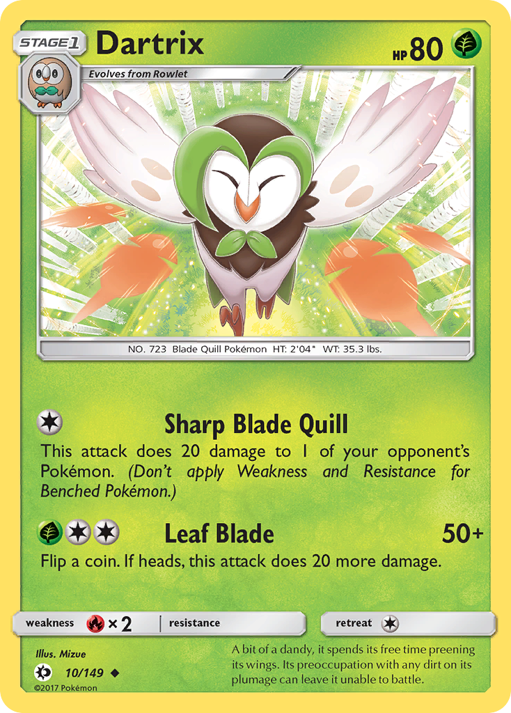 Dartrix (10/149) (Cosmos Holo) [Sun & Moon: Base Set] | Odin's Place