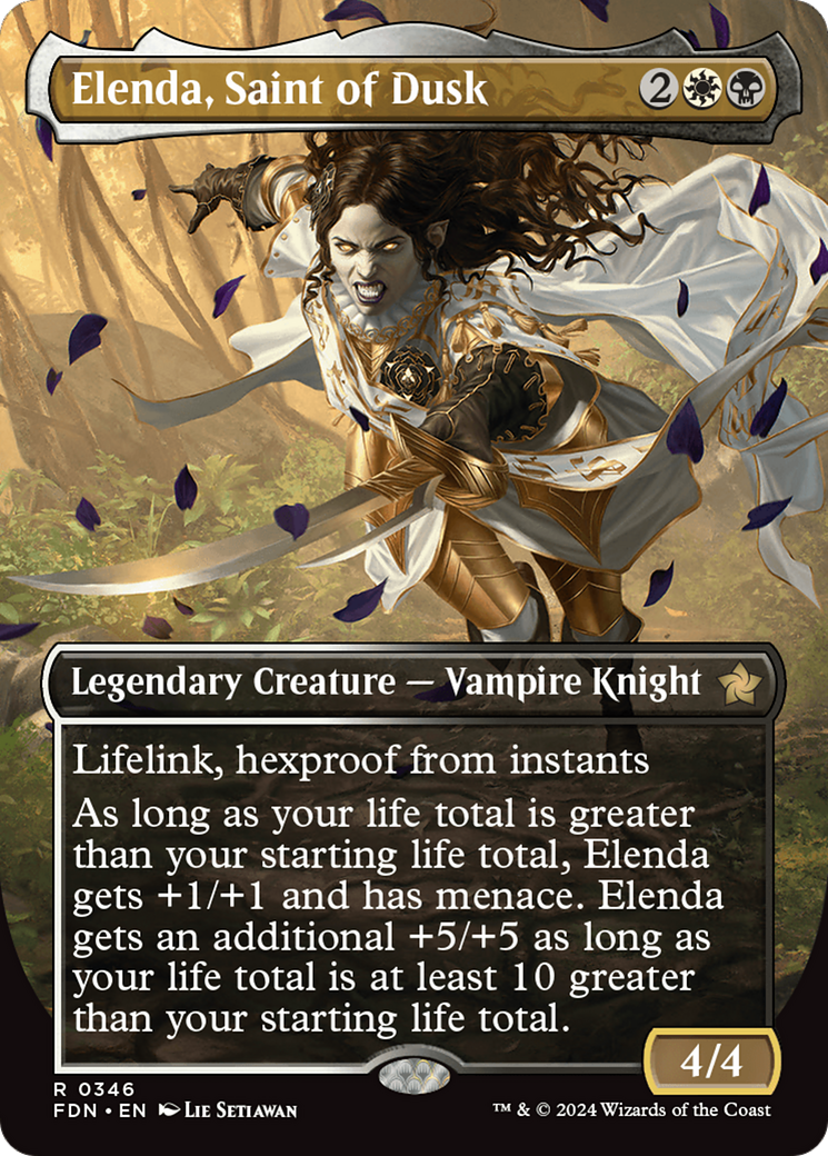Elenda, Saint of Dusk (Borderless) [Foundations] | Dragon's Lair Comics and Fantasy Houston TX