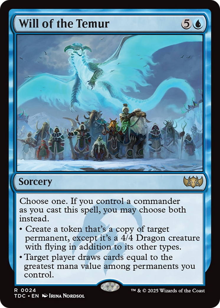Will of the Temur [Tarkir: Dragonstorm Commander] | Dragon's Lair Comics and Fantasy Houston TX