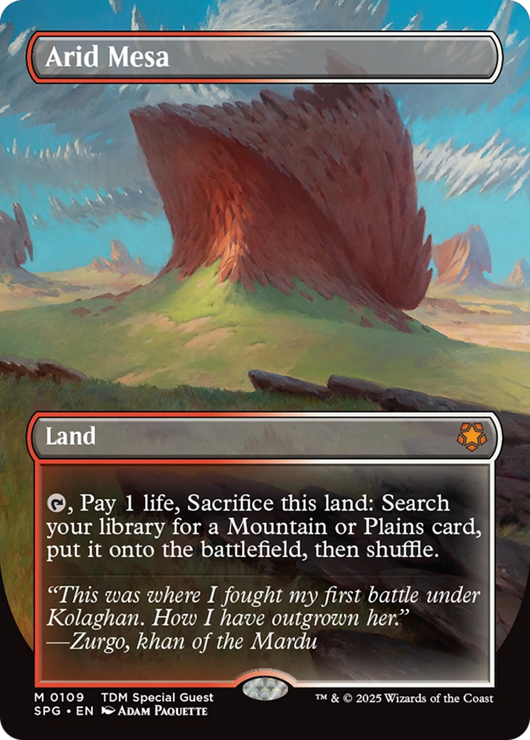 Arid Mesa (Borderless) [Tarkir: Dragonstorm Special Guests] | Dragon's Lair Comics and Fantasy Houston TX