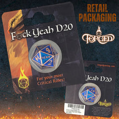 Forged Gaming: F*ck Yeah D20 Metal RPG Dice | Dragon's Lair Comics and Fantasy Houston TX