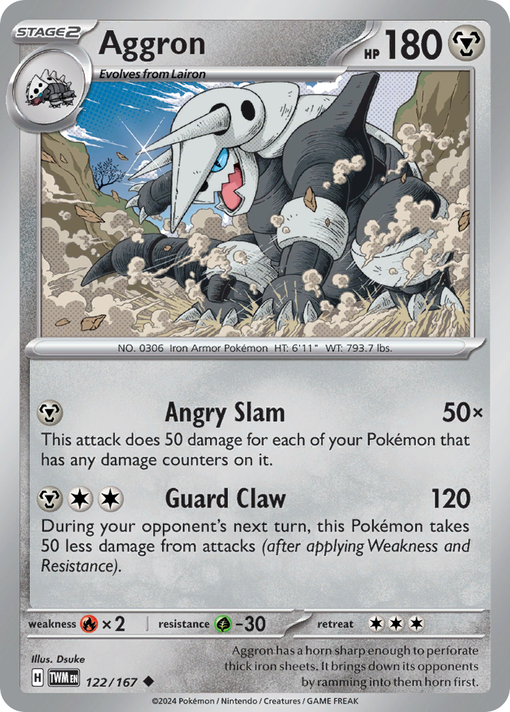 Aggron (122/167) [Scarlet & Violet: Twilight Masquerade] | Odin's Place