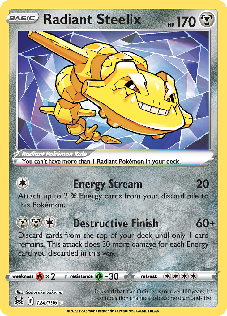 Radiant Steelix (124/196) [Prize Pack Series Three] | Odin's Place