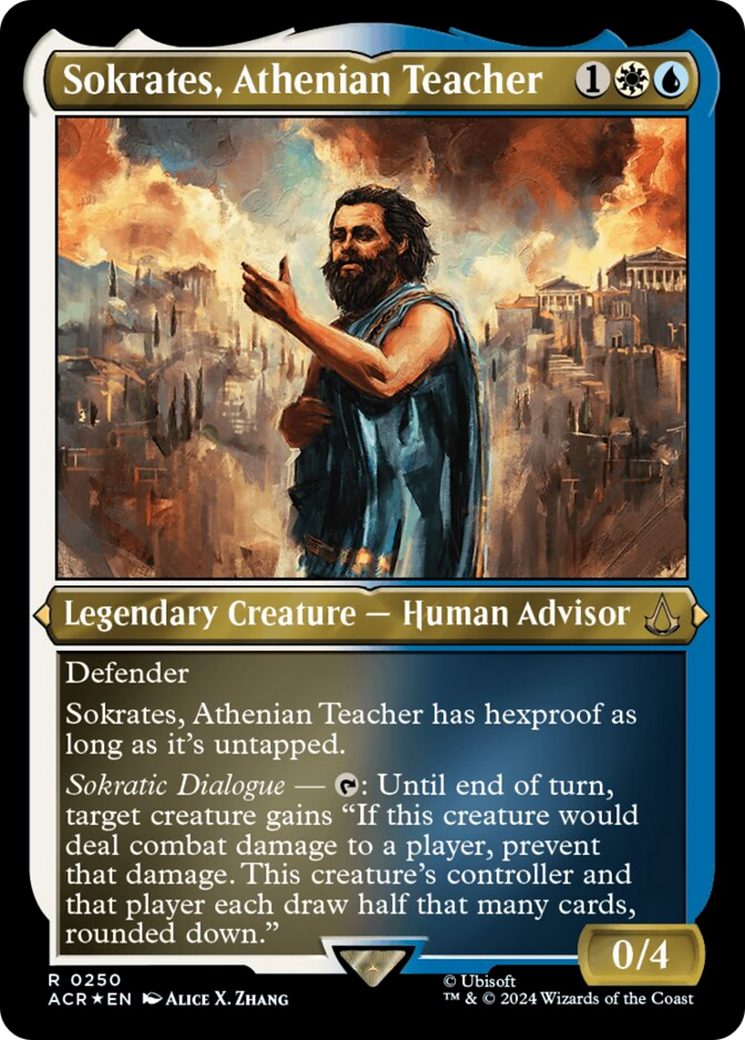 Sokrates, Athenian Teacher (Foil Etched) [Assassin's Creed] | Dragon's Lair Comics and Fantasy Houston TX