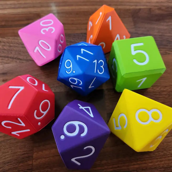 Zucati: World's Best Mini Foam Dice: 2" Poly 7 Set | Odin's Place