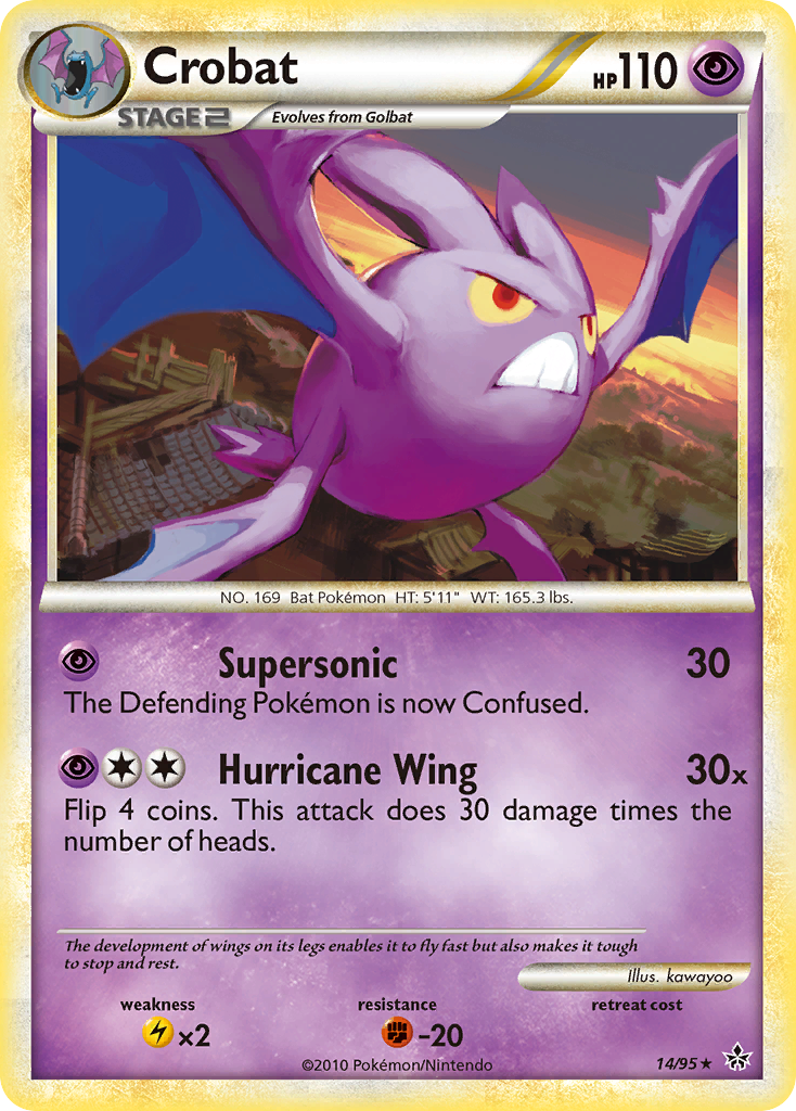 Crobat (14/95) (League Promo) [HeartGold & SoulSilver: Unleashed] | Odin's Place