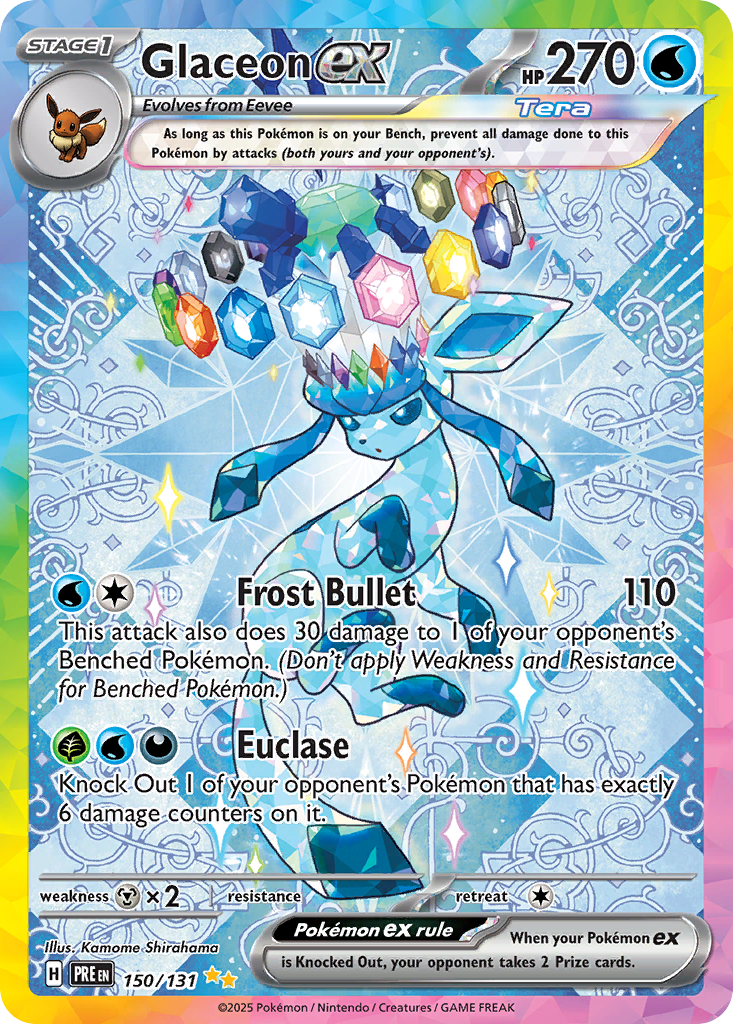 Glaceon (025/131) (Master Ball Pattern) [Scarlet & Violet: Prismatic Evolutions] | Odin's Place