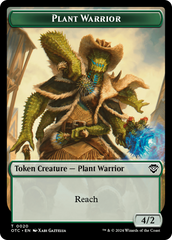 Plant Warrior // Plant Double-Sided Token [Outlaws of Thunder Junction Commander Tokens] | Dragon's Lair Comics and Fantasy Houston TX