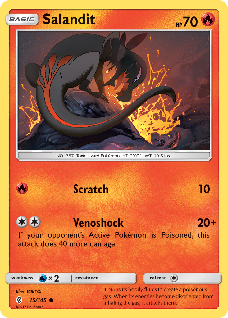 Salandit (15/145) (Collection Promo) [Sun & Moon: Guardians Rising] | Odin's Place