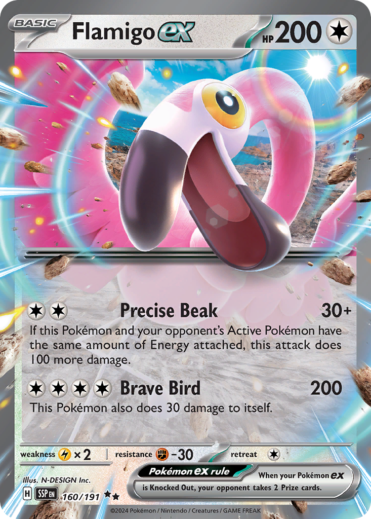 Flamigo ex (160/191) [Scarlet & Violet: Surging Sparks] | Odin's Place