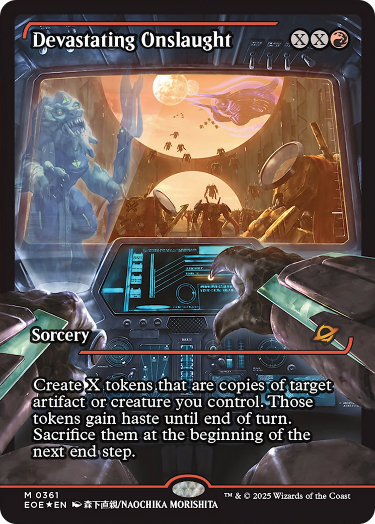 Devastating Onslaught (0361) (Showcase) [Edge of Eternities] | Dragon's Lair Comics and Fantasy Houston TX
