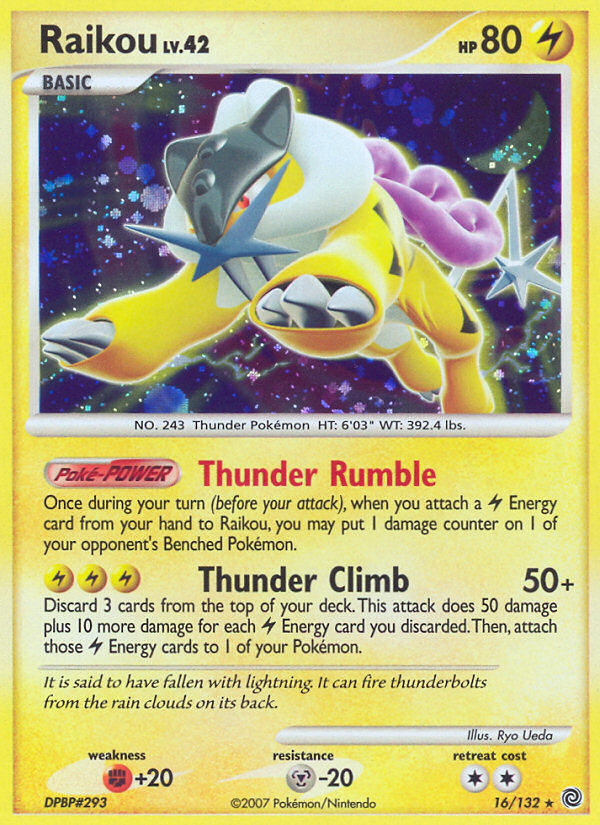 Raikou (16/132) (Cracked Ice Holo) [Diamond & Pearl: Secret Wonders] | Odin's Place